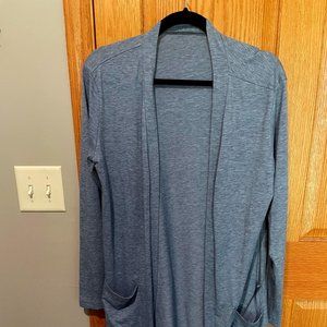 Large, Blue, Long Sleeved Cardigan